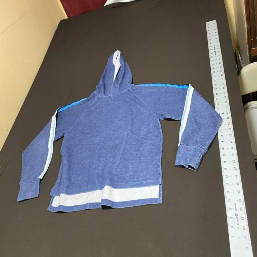 Zella blue hoodie with white stripes on sleeves teen size XL(14/16). SKU-B494